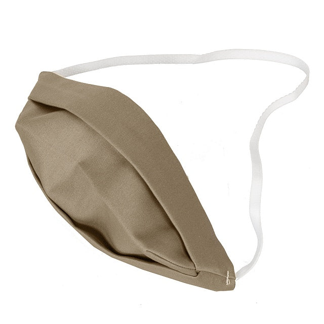 Double-sided beige cotton mask for adults