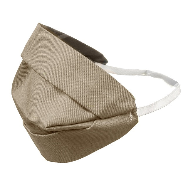 Double-sided beige cotton mask for adults