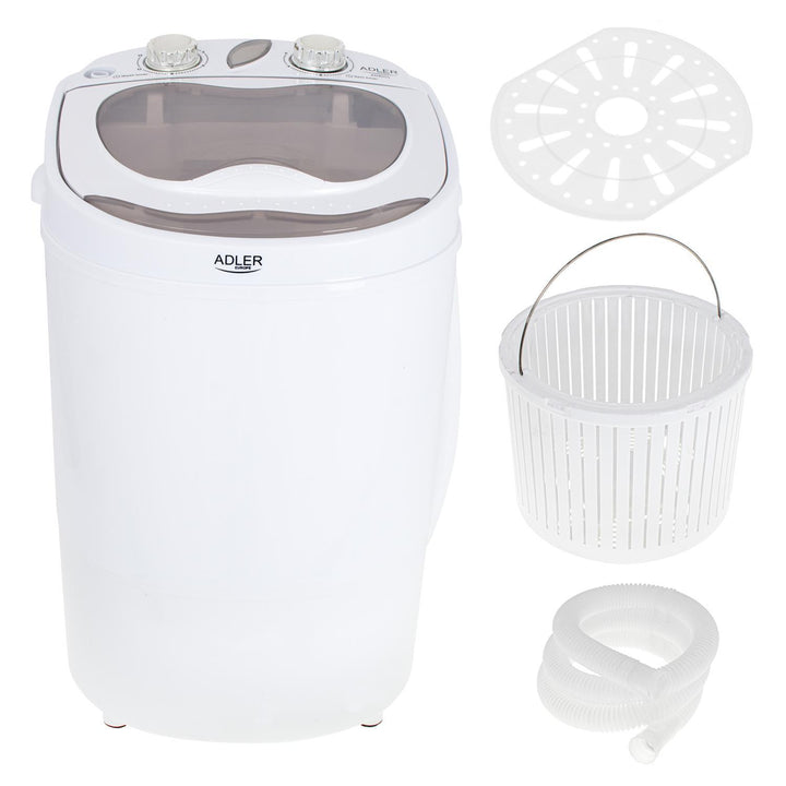 Adler AD 8055 Portable Washing Machine Tourist Laundry Camping Caravan Spinning Spin 3kg 400W