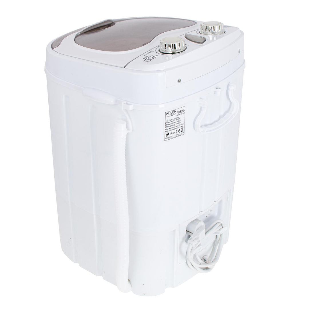 Adler AD 8055 Portable Washing Machine Tourist Laundry Camping Caravan Spinning Spin 3kg 400W