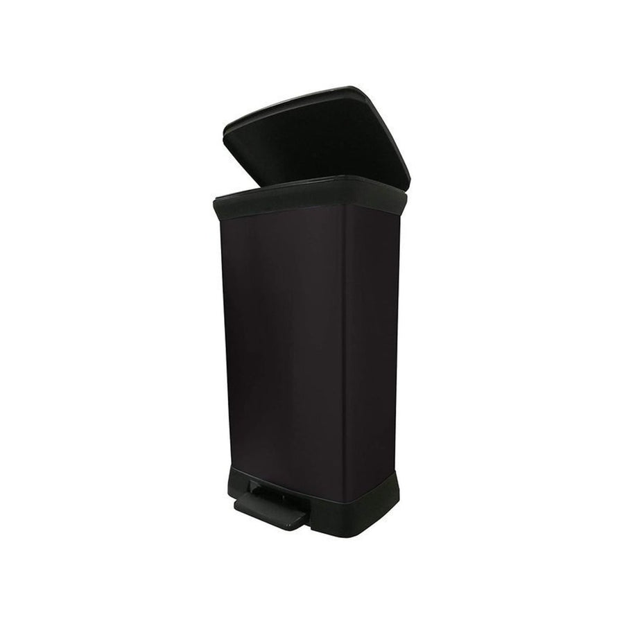 CURVER DECO BIN 50L Black Pedal Bin with Removable Compartment Elegant Modern Design No Prints