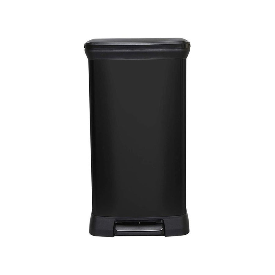 CURVER DECO BIN 50L Black Pedal Bin with Removable Compartment Elegant Modern Design No Prints