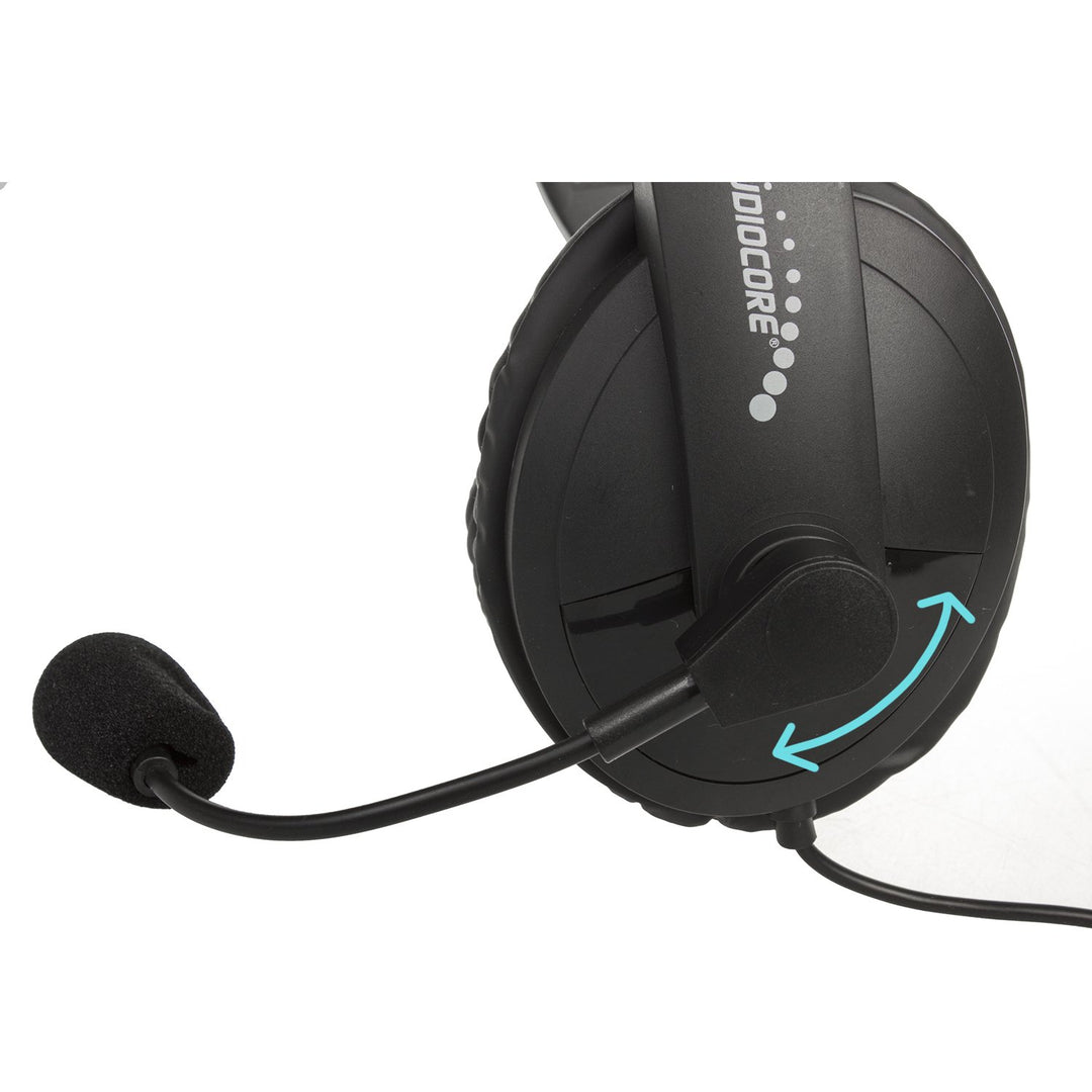 Audiocore AC862 Headphones USB With Microphone On-ear plug & play 1.5m