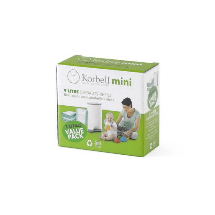 Mála athlíonta Athlíon ciseán Korbell 9L 3pcs le haghaidh 450 diapers