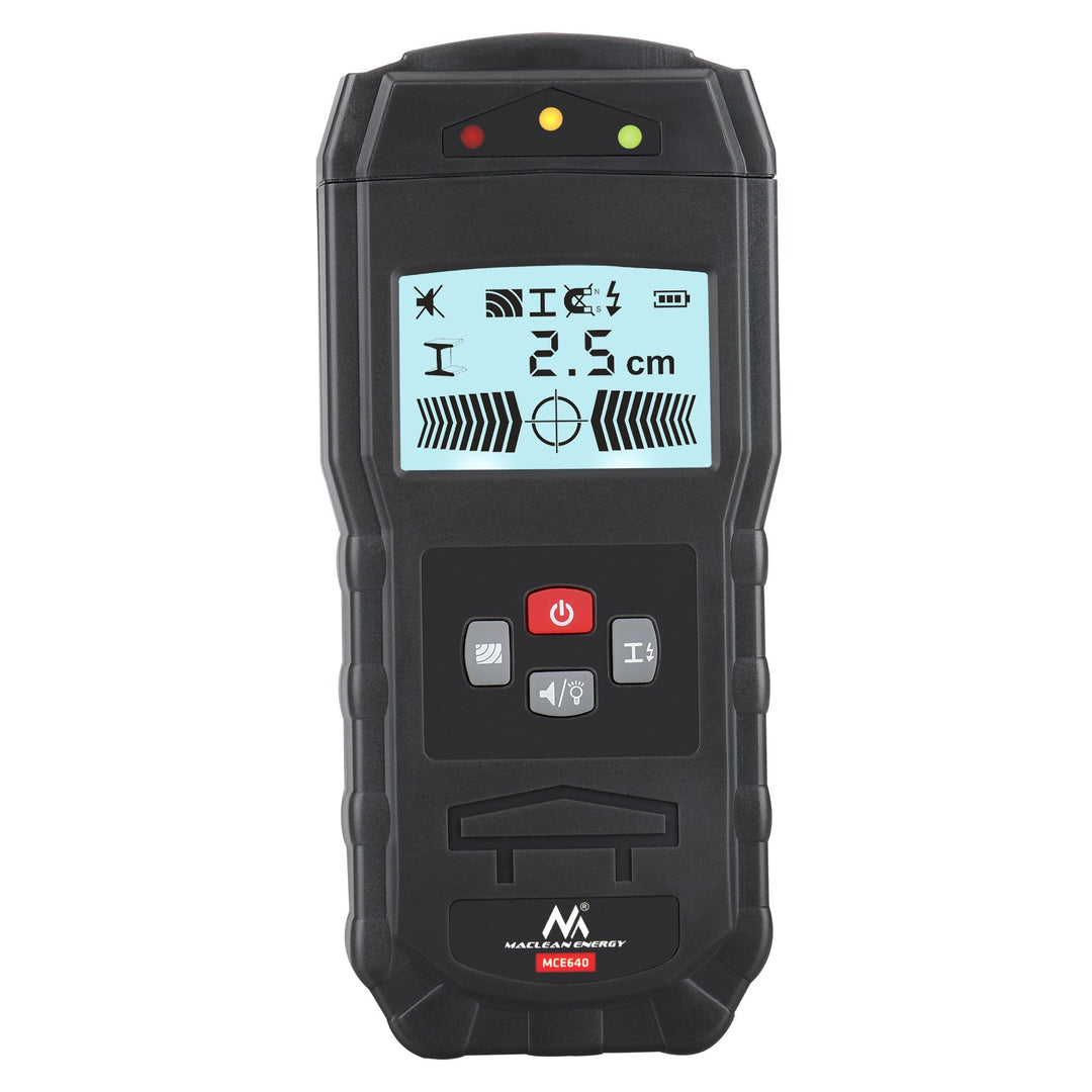 Maclean MCE640 Wall Scanner Locating Device 3 in 1 Wood Metal Detector Wall Sensor LCD Display for Wood Live AC Wire Metal Studs Joist Detection