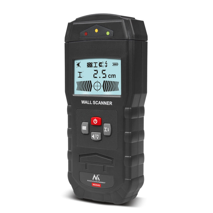 Maclean MCE640 Wall Scanner Locating Device 3 in 1 Wood Metal Detector Wall Sensor LCD Display for Wood Live AC Wire Metal Studs Joist Detection