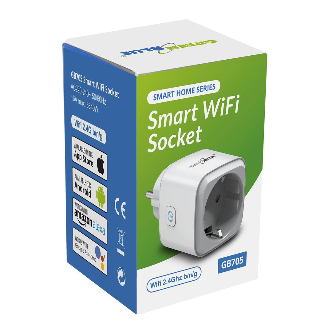 Soicéad wifi ciandarialaithe Uaineadóir Android iOS Alexa Google Home GreenBlue GB705 max 3840W