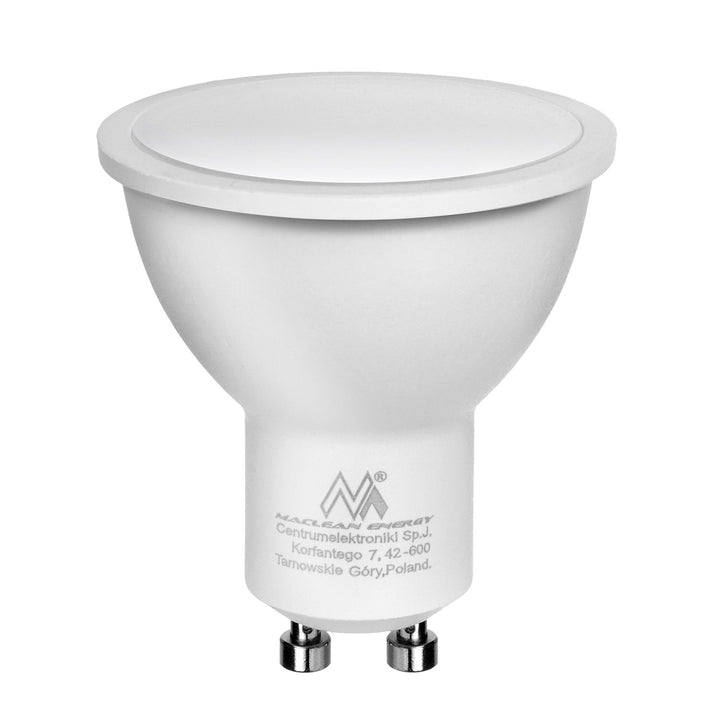 Maclean Energy MCE435 bolgán faoi stiúir GU10 5W WW te bán 3000K, 220-240V ~, 50 / 60Hz, 400 lumens