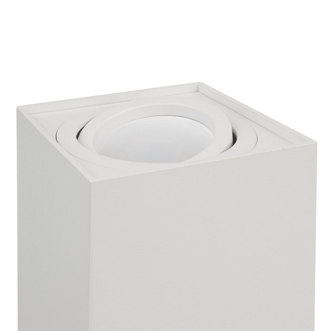 GU10 MCE426 dromchla halaigine suite, luminaire, 80x80x115mm, cearnach, alúmanam