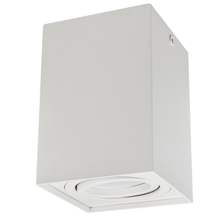 GU10 MCE426 dromchla halaigine suite, luminaire, 80x80x115mm, cearnach, alúmanam