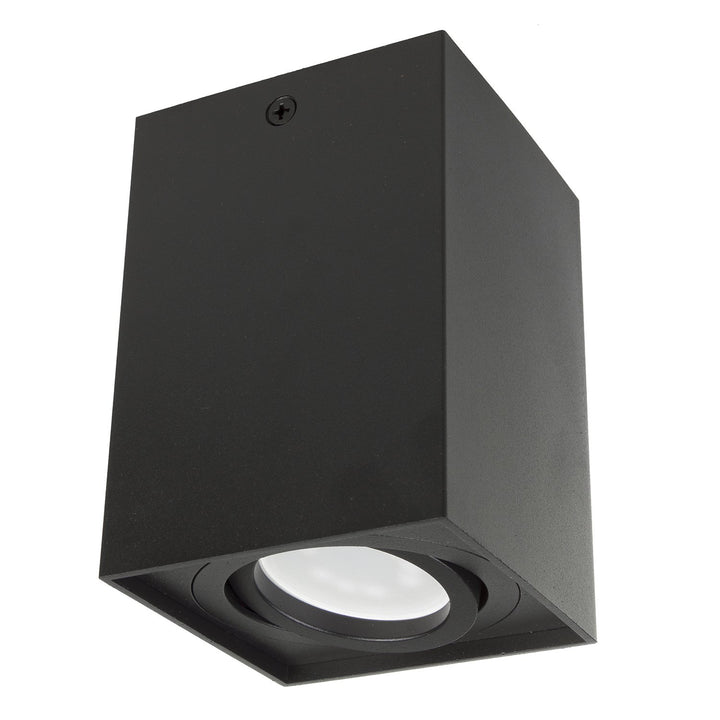 GU10 MCE426 dromchla halaigine suite, luminaire, 80x80x115mm, cearnach, alúmanam