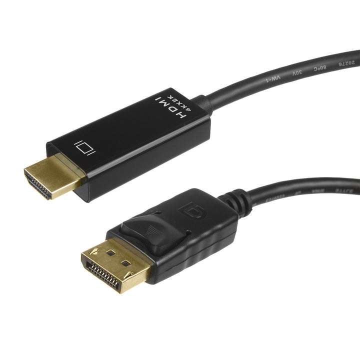 Maclean MCTV-714 Display Port (DP) to HDMI 4K / 30Hz Connection Cable With Gold-Plated Connections 1.8m Black