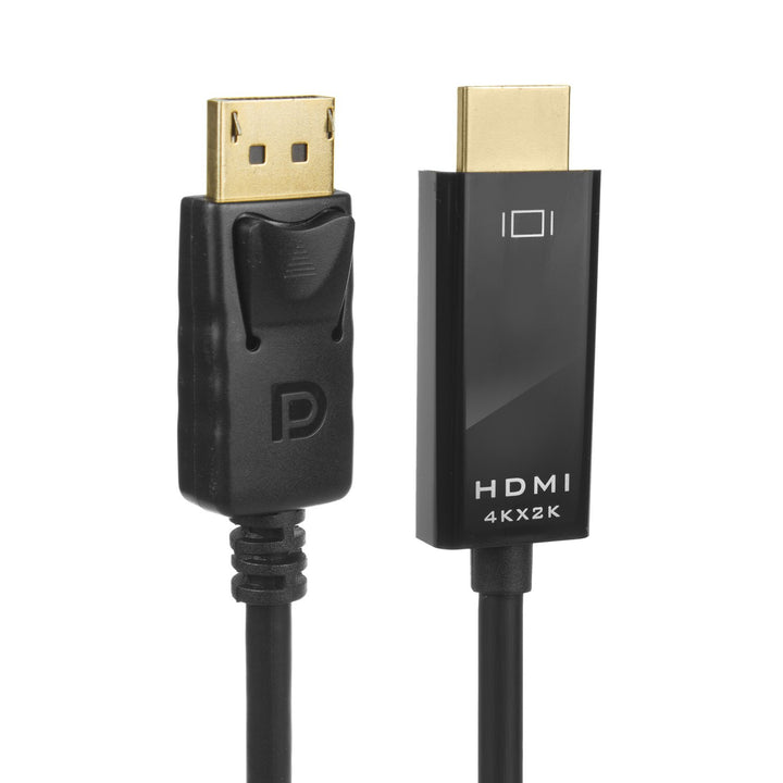 Maclean MCTV-714 Display Port (DP) to HDMI 4K / 30Hz Connection Cable With Gold-Plated Connections 1.8m Black