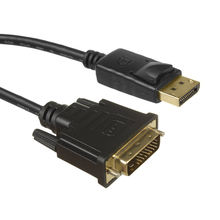 Maclean MCTV-715 DisplayPort to DVI 4K / 30Hz  Connection Cable Gold-plated Connections 1.8m Black