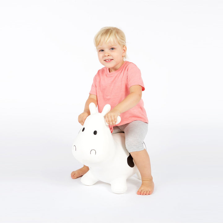 Hoppimals rubber jumper white cow - huge and unique fun from jumping