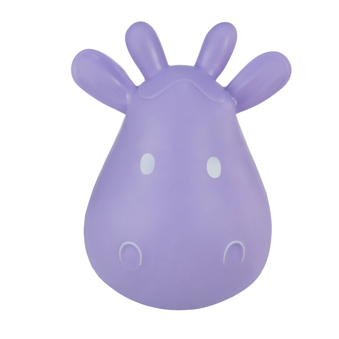 Hoppimals Purple Lilac Cow Rubber Jumping Space Hopper Jumper Toy with Pump