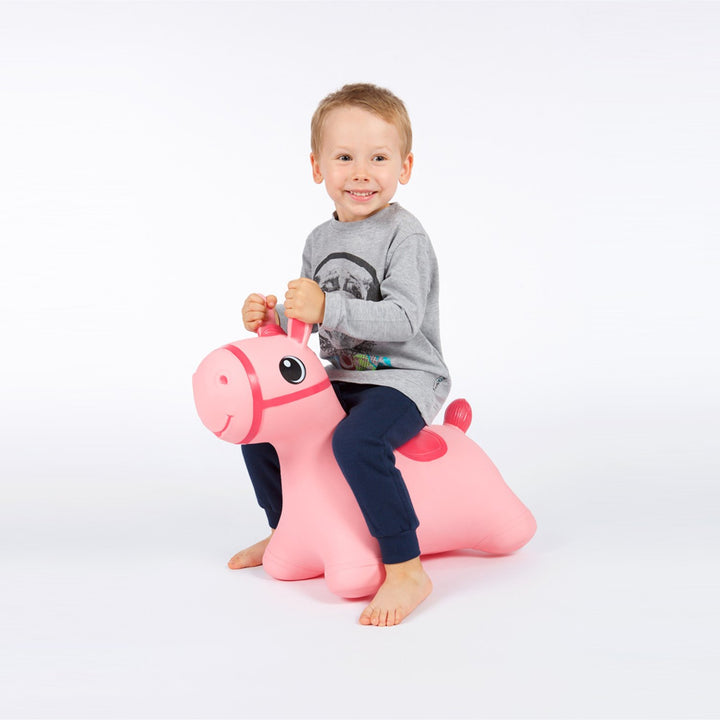 Hoppimals rubber jumper pink horse - a huge and unique fun from jumping