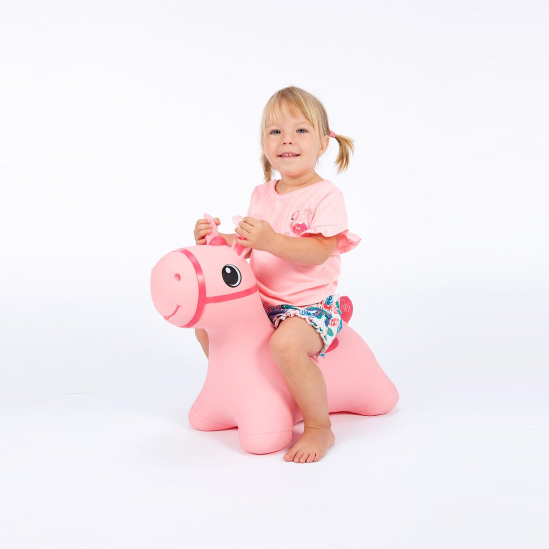 Hoppimals rubber jumper pink horse - a huge and unique fun from jumping