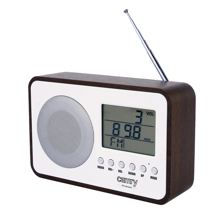 Camry CR 1153 Digital FM Kitchen Radio Player - Retro Look LCD Display Alarm Clock USB / AA Battery Operation