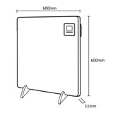 Maclean MCE504 Infrared Wall Heater Panel Radiator Timer Thermostat WiFi LCD Tuya Smart App 425W