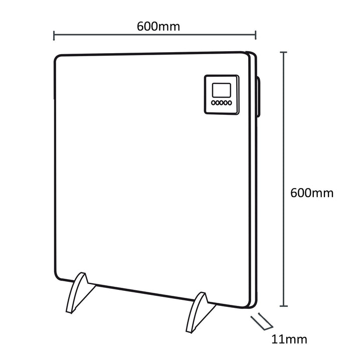 Maclean MCE504 Infrared Wall Heater Panel Radiator Timer Thermostat WiFi LCD Tuya Smart App 425W