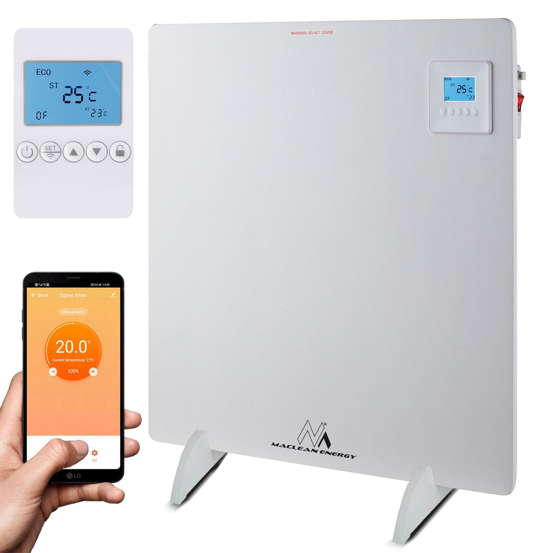 Maclean MCE504 Infrared Wall Heater Panel Radiator Timer Thermostat WiFi LCD Tuya Smart App 425W