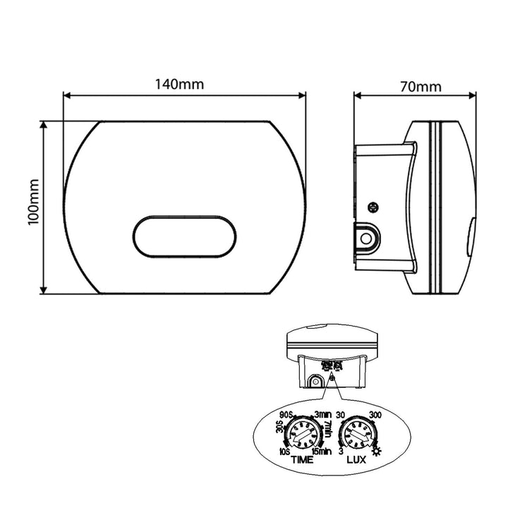 Lampa balla faoi stiúir Maclean Energy MCE366 le braiteoir PIR - PC + ALU, 20W (1200lm) Neodrach Bán 4000K IP65 liath