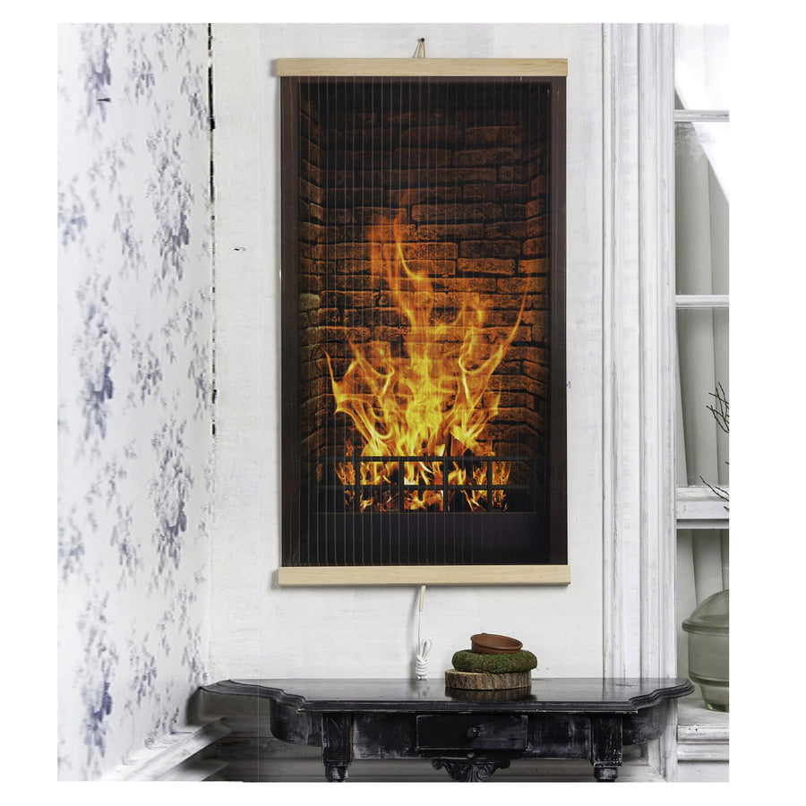 Infrared heater - flexible heating panel 430W TRIO pattern 1 fireplace, dimensions 100x57cm with regulator