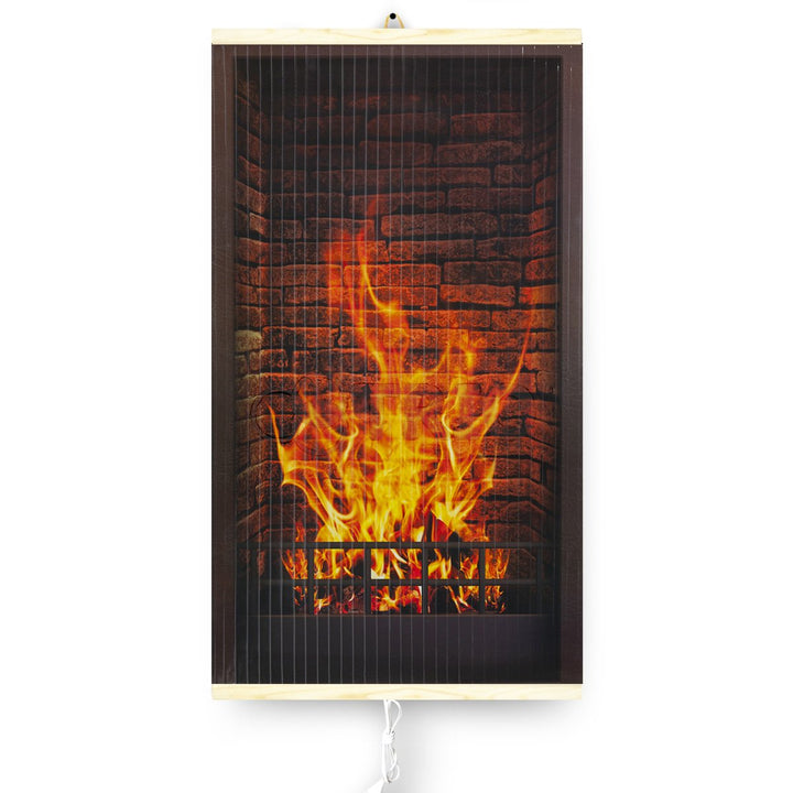 Infrared heater - flexible heating panel 430W TRIO pattern 1 fireplace, dimensions 100x57cm with regulator