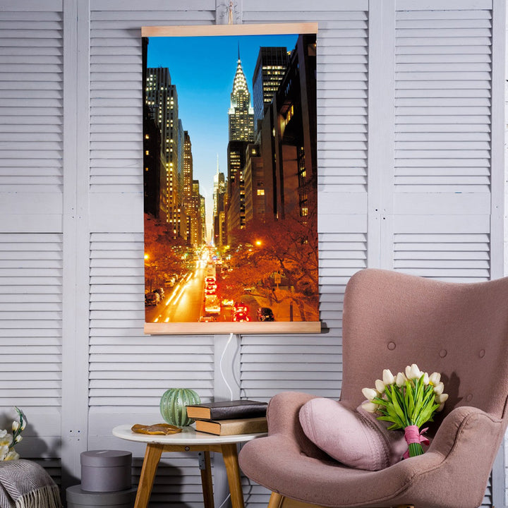 Téitheoir infridhearg - painéal téimh solúbtha 430W dearadh TRIO 2 Manhattan, toisí 100x57cm