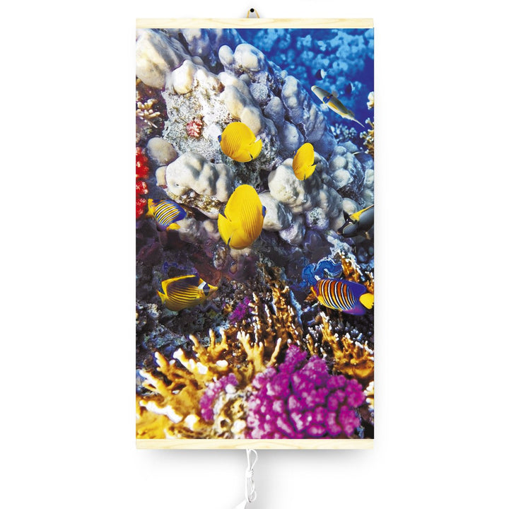 FAR Infrared Heater - Flexible Heating Panel 430W TRIO Design 6 Coral Reef 100x57cm Decorative Heating Poster Controller on a Cord