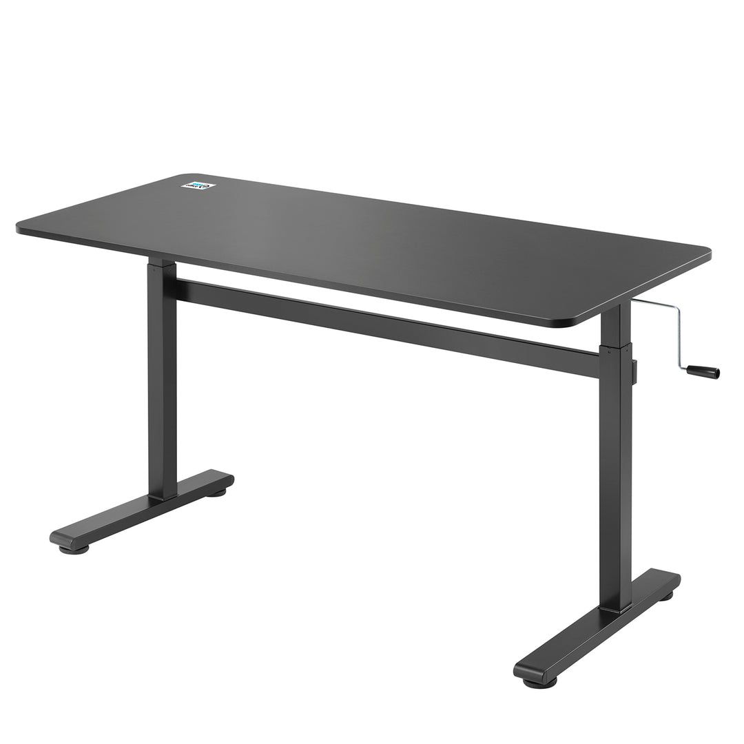 Ergo Office ER-401 Sit-stand desk 140x60cm Manual Height Adjustable Office Desk max 117cm Ergonomic Table Loadable up to 40kg Black