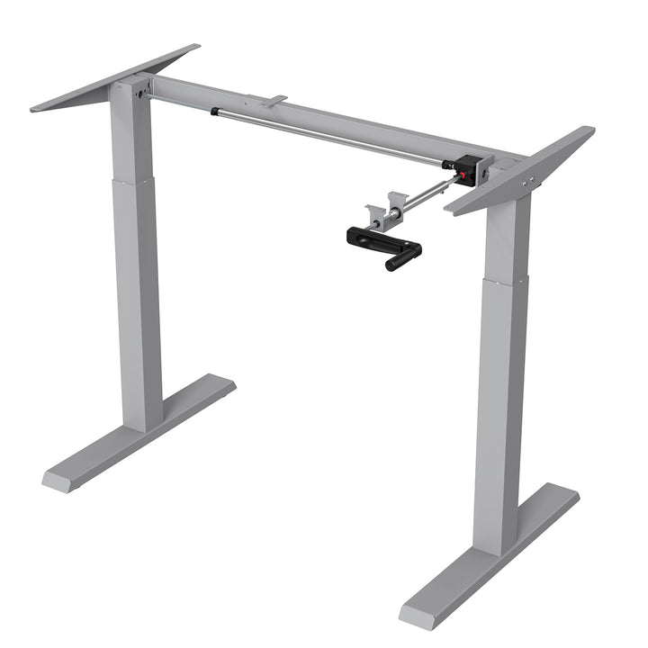 Ergo Office ER-402G Manual Height Adjustment Desk Table Frame Without Top for Standing and Sitting Work Grey