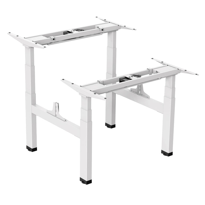 Ergo Office electric double height adjustable desk, max height 128cm, max 125kg x2, without standing/sitting top (2 parts), white, ER-404W