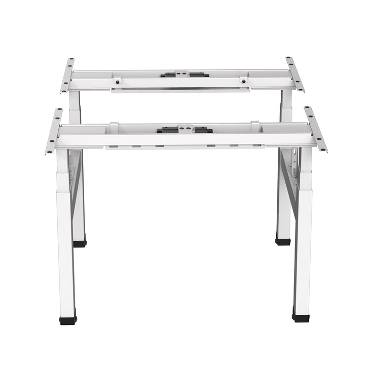 Ergo Office electric double height adjustable desk, max height 128cm, max 125kg x2, without standing/sitting top (2 parts), white, ER-404W