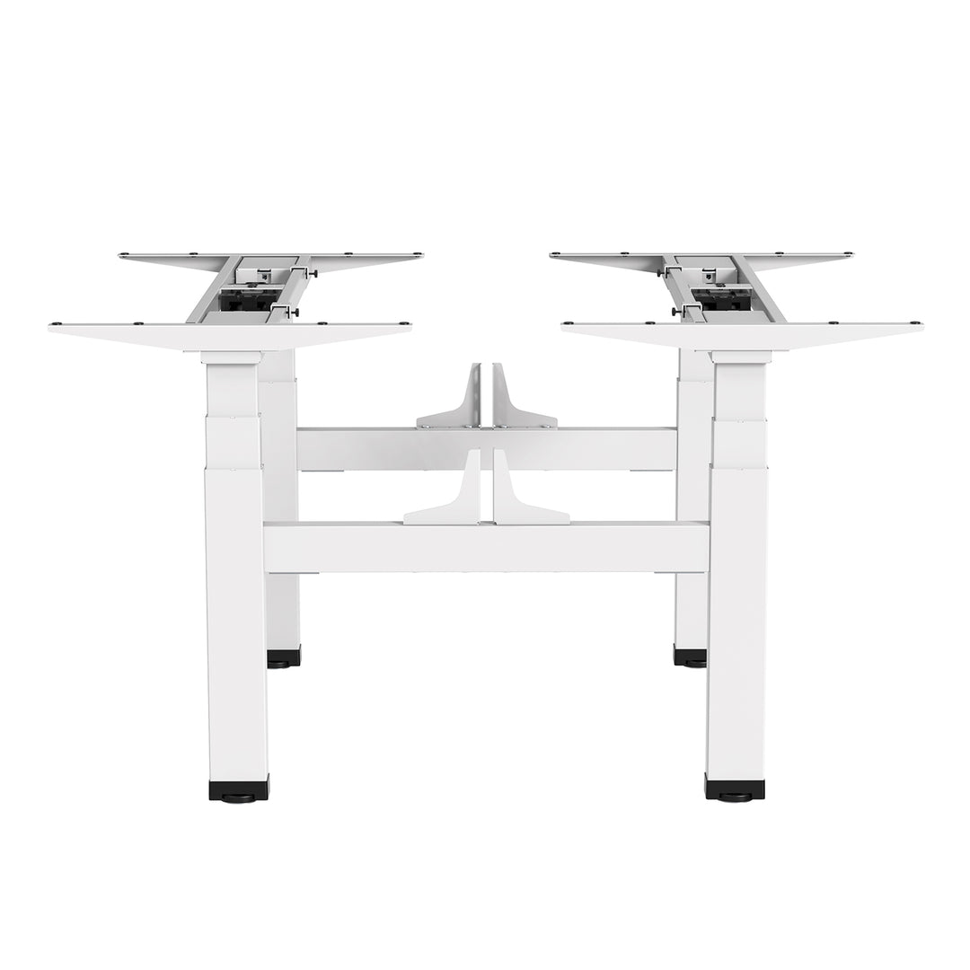 Ergo Office electric double height adjustable desk, max height 128cm, max 125kg x2, without standing/sitting top (2 parts), white, ER-404W