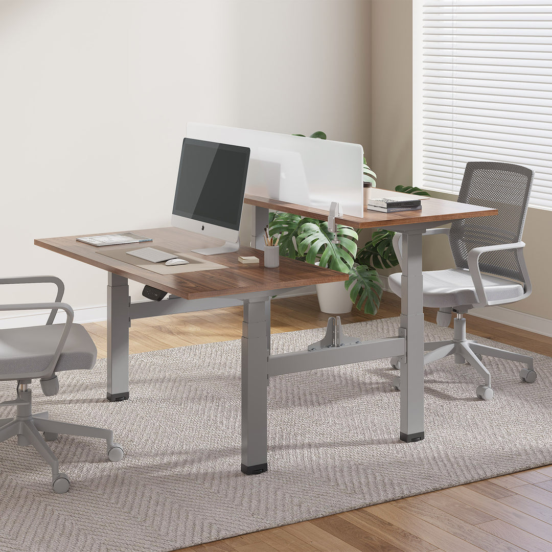 Ergo Office ER-404G Electric Double Height Adjustable Standing/Sitting Desk Frame without Desk Tops Gray