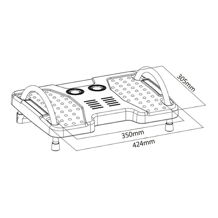 ERGOOFFICE ER-412 Ergonomic Footrest Adjustable Tiltable Textured Surface Massage Home Office