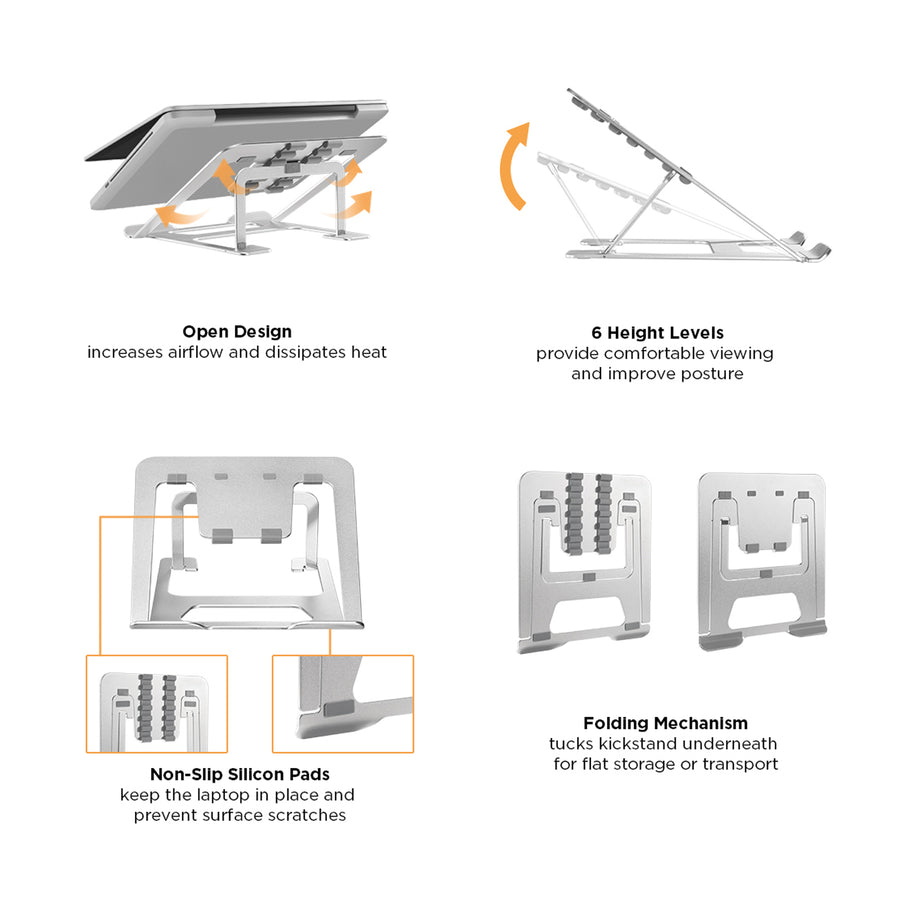 ERGOOFFICE ER-416 Ultra-thin Foldable Laptop Stand
