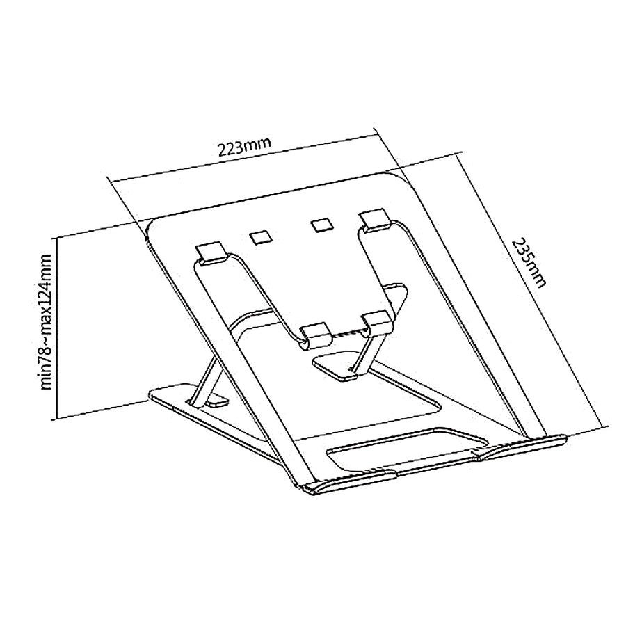 ERGOOFFICE ER-416 Ultra-thin Foldable Laptop Stand
