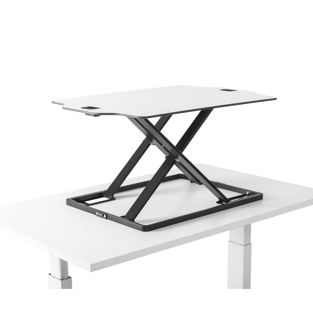 Ergo Office ultra thin sit/stand desk converter, white, with gas spring, max 10kg, ER-420