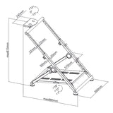NanoRS RS155 Foldable Steel Gaming Steering Wheel Stand Pedals Holder Adjustable Non Slip