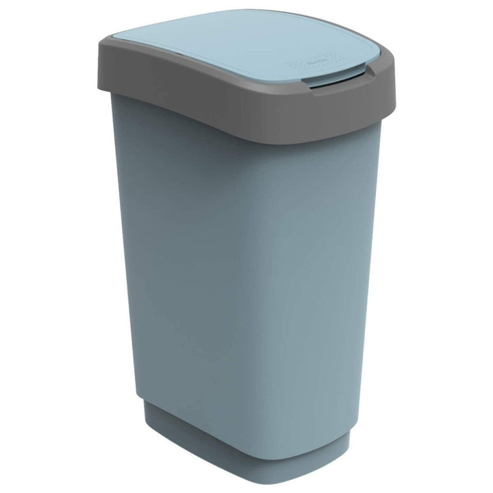 Rotho 1754506161PC Waste Bin Rotho Twist ECO 50L Blue Trash Can