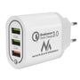 1xQC 3.0 Maclean Energy MCE479 W charger - white Qualcomm Quick Charge QC 3.0 - 3.6-6VV / 3A, 6-9V / 2A, 9-12V / 1.5A and 2 sockets 5V / 2.1A