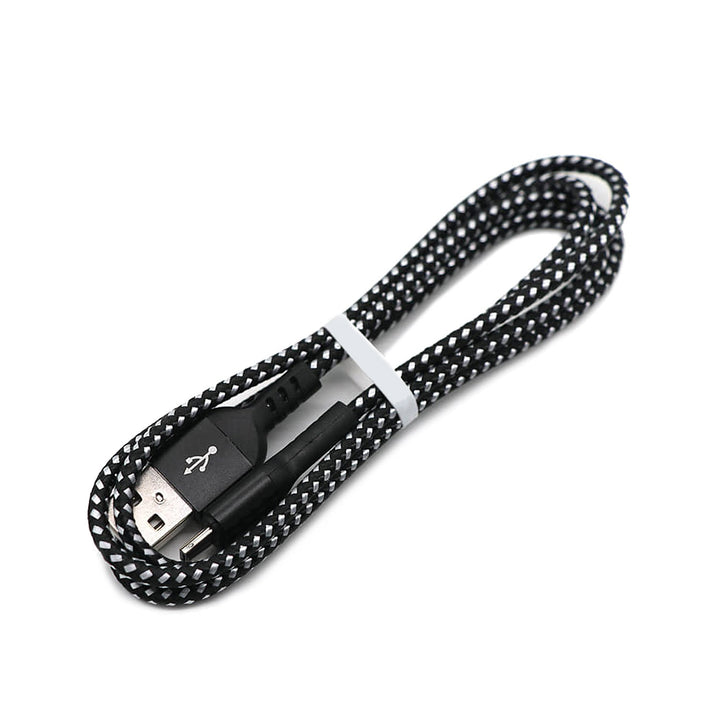 Cábla luchtaithe cábla USB go Lightning 1m Muirear Tapa 5V / 2.4A cábla sonraí Cábla luchtaithe tapa Tarchur sonraí cábla nasc braided níolón ardluais (8-bioráin)