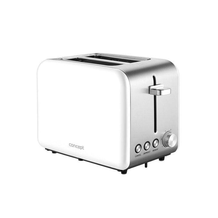 Concept TE2051 stainless steel toaster matt white