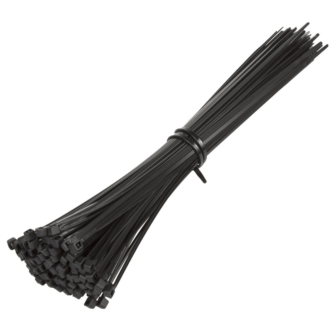 100 PCS Cable Zip Ties Black UV Resistant - 40°C + 85°C 100mm Flexible