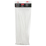 100PCS Cable Ties Zip Set UV Resistant -40 - +85°C Home Garage Workshop Nylon