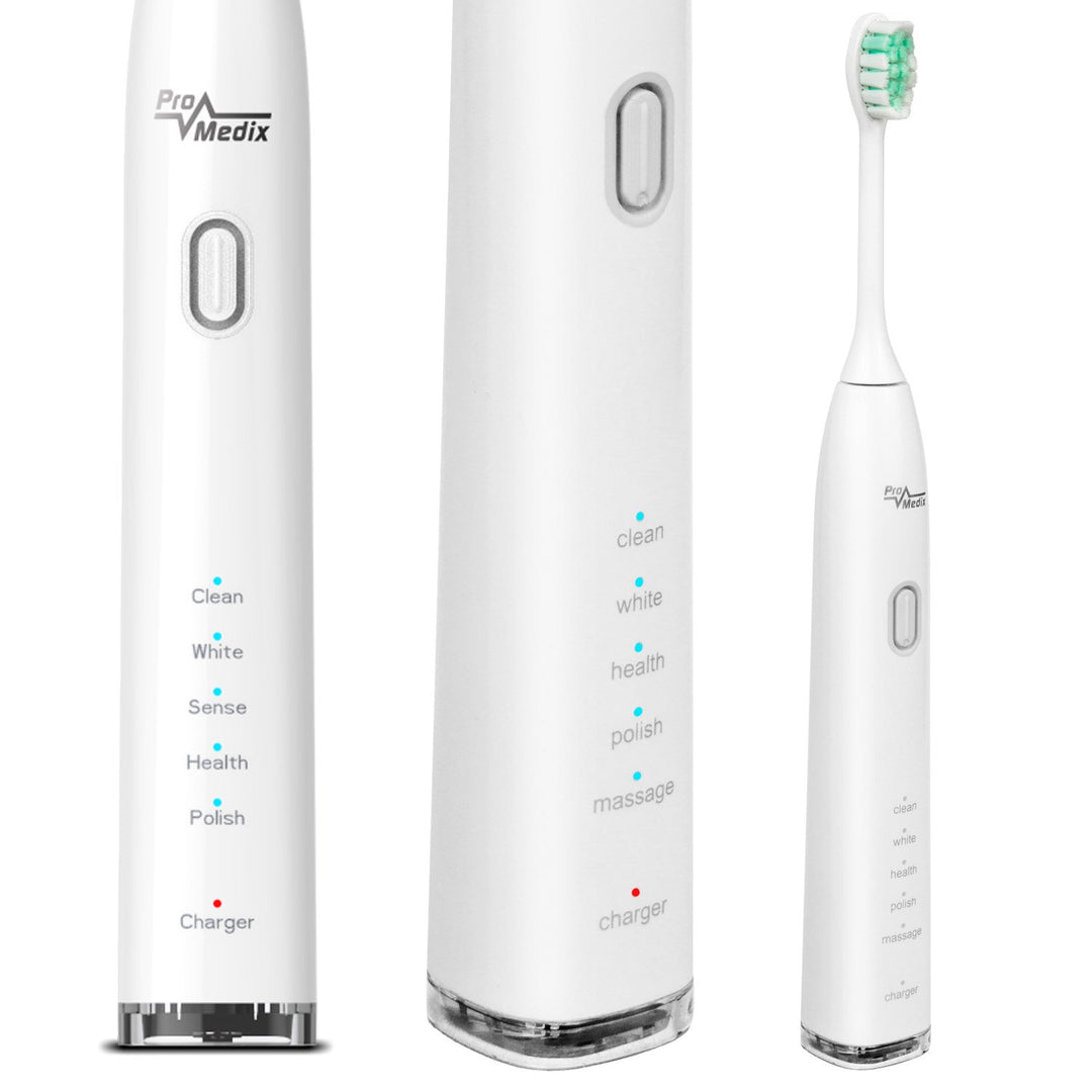 Sonic Toothbrush Promedix PR-740 W White, 5 modes, timer, battery level indicator 2 replacement heads included