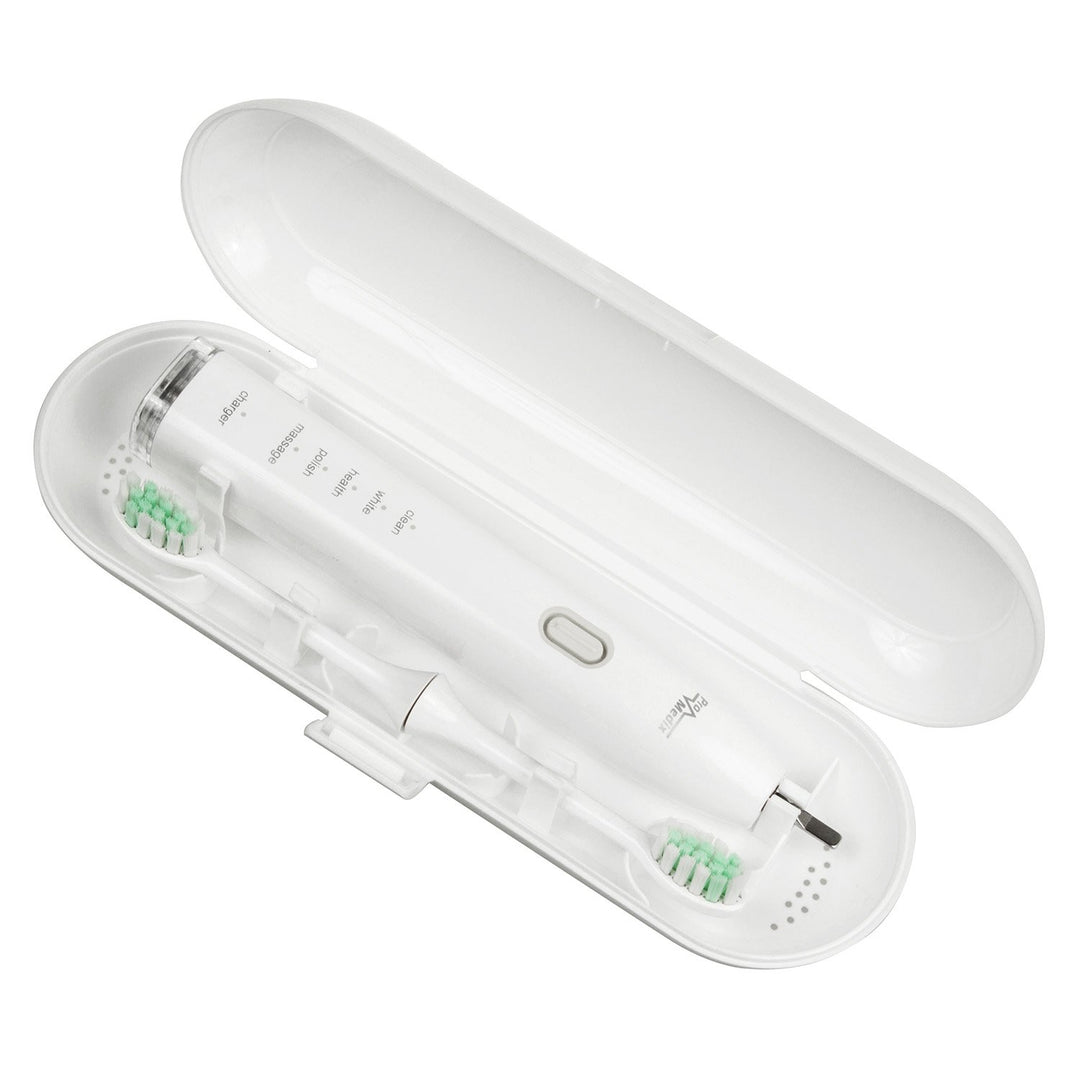 Sonic Toothbrush Promedix PR-740 W White, 5 modes, timer, battery level indicator 2 replacement heads included